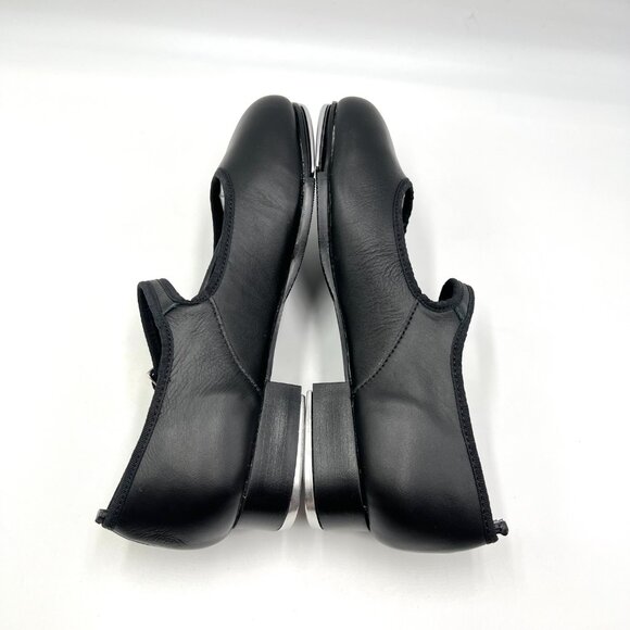 6.5W 6.5 WIDE WIDTH Capezio Women's 3800 Black Leather Mary Jane Dance Tap Shoes - Picture 8 of 13